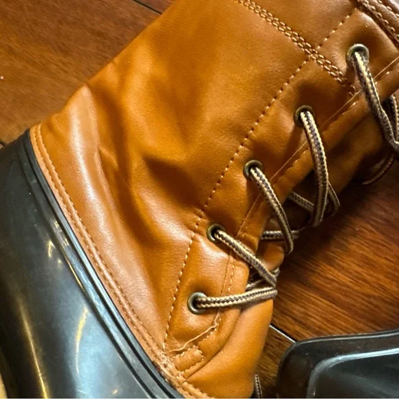 Sporto Sz 8 M Women's Duck Boot Brown Arianna The Original Waterproof Flannel - Picture 2 of 6